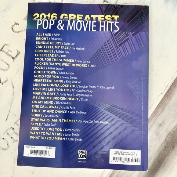Easy Piano, 2016, Greatest Pop And Movie Hits, Piano Book, 108 Pages - Picture 3 of 9